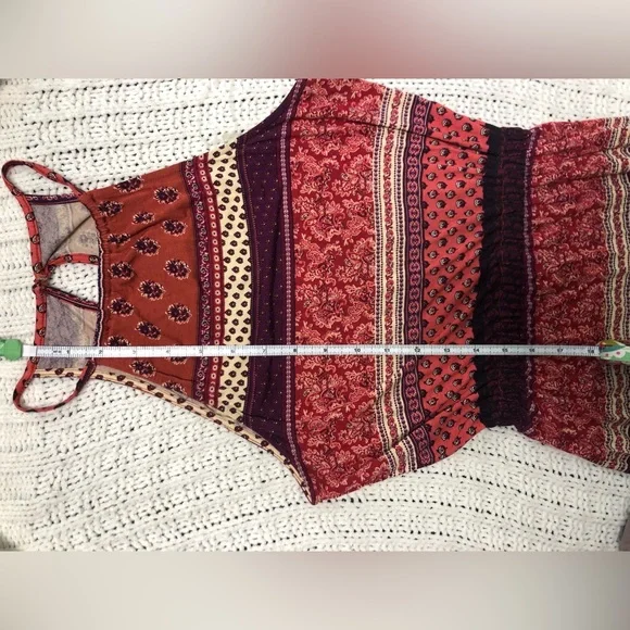 SOLD American Eagle XXS Soft & Sexy Pink Burgundy Floral Maxi Dress - Picture 4 of 14